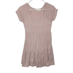 No Comment Shirt Dress Woman's Size Small Short Sleeve Pink Lightweight‎